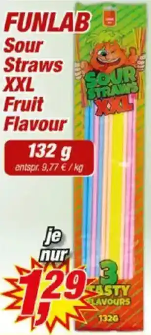 Posten Börse FUNLAB Sour Straws XXL Fruit Flavour Angebot
