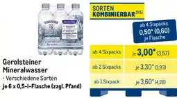 METRO Gerolsteiner Mineralwasser Angebot
