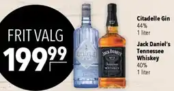 CITTI Markt Citadelle Gin oder Jack Daniel's Tennessee Whiskey Angebot