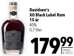 CITTI Markt Davidsen's XO Black Label Rum 15 år Angebot