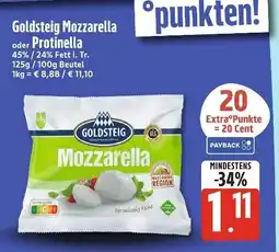 Edeka Xpress Goldsteig mozzarella oder protinella Angebot