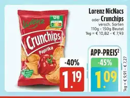 Edeka Xpress Lorenz nicnacs oder crunchchips Angebot