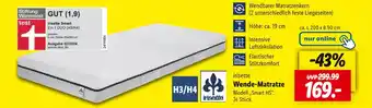 Lidl Irisette wende-matratze modell smart hs Angebot
