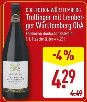 Aldi Nord Collection württemberg trollinger mit lemberger württemberg qba Angebot