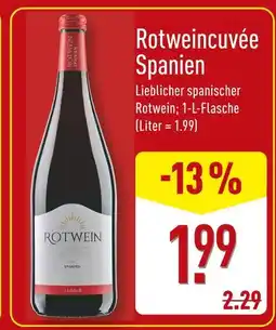 Aldi Nord Rotwein rotweincuvée spanien Angebot
