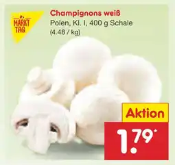 Netto Marken-Discount Markt tag champignons weiß Angebot
