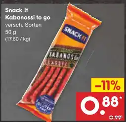 Netto Marken-Discount Snack it kabanossi to go Angebot