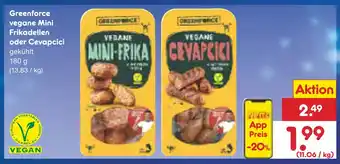 Netto Marken-Discount Greenforce vegane mini frikadellen oder cevapcici Angebot