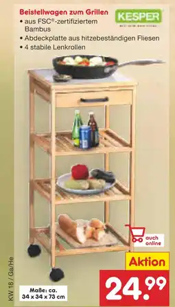 Netto Marken-Discount Kesper beistellwagen zum grillen Angebot