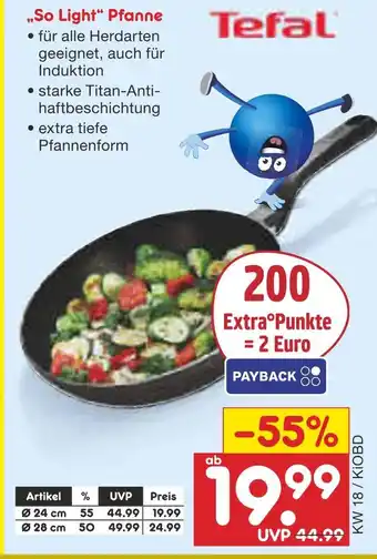Netto Marken-Discount Tefal so light pfanne Angebot