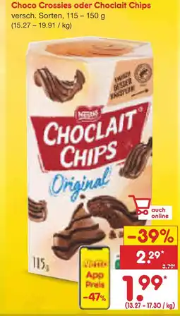 Netto Marken-Discount Nestlé choco crossies oder choclait chips Angebot