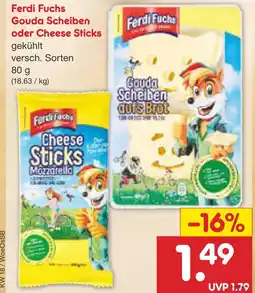 Netto Marken-Discount Ferdi fuchs gouda scheiben oder cheese sticks Angebot