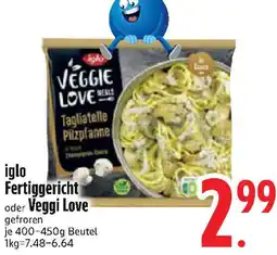 Edeka iglo Fertiggericht oder Veggi Love Angebot