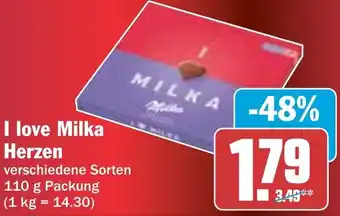 AEZ I love Milka Herzen Angebot