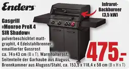 B1 Discount Baumarkt Enders Gasgrill Monroe ProX 4 SIR Shadow Angebot
