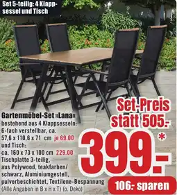B1 Discount Baumarkt Gartenmöbel-Set Lana Angebot