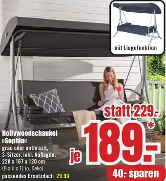 B1 Discount Baumarkt Hollywoodschaukel Sophia Angebot