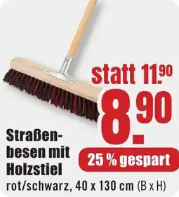 B1 Discount Baumarkt Straßenbesen mit Holzstiel Angebot