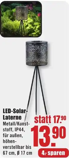 B1 Discount Baumarkt LED-Solar Laterne Angebot