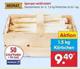 Netto Marken-Discount Spargel weiß/violett Angebot