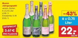 Netto Marken-Discount Mumm Jahrgangssekt Angebot