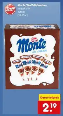 Netto Marken-Discount Monte Waffelhörnchen Angebot