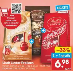 Netto Marken-Discount Lindt Lindor Pralinen Angebot