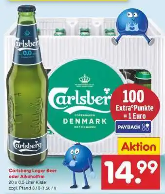 Netto Marken-Discount Carlsberg Lager Beer oder Alkoholfrei Angebot