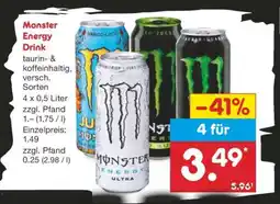 Netto Marken-Discount Monster energy drink Angebot