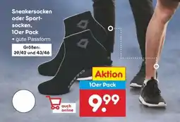 Netto Marken-Discount Sneakersocken oder Sportsocken, 10er Pack Angebot