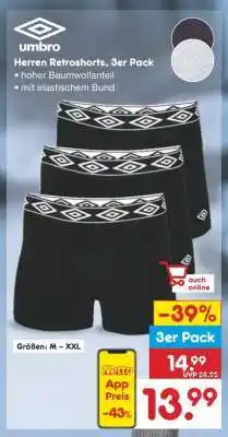 Netto Marken-Discount Herren Retroshorts, 3er Pack Angebot