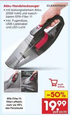 Netto Marken-Discount Akku-Handstaubsauger Angebot