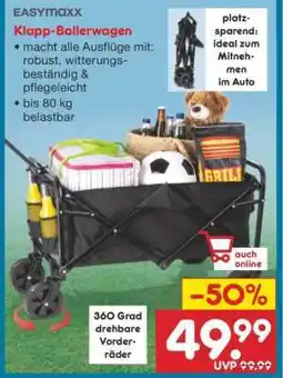 Netto Marken-Discount EASYmaxx Klapp-Bollerwagen Angebot