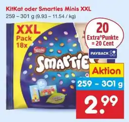 Netto Marken-Discount KitKat oder Smarties Minis XXL Angebot