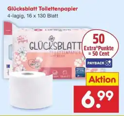 Netto Marken-Discount GLÜCKSBLATT Toilettenpapier Angebot