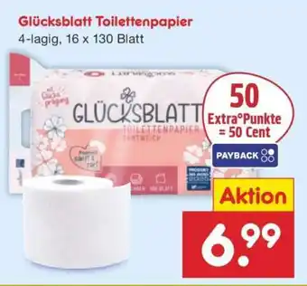 Netto Marken-Discount GLÜCKSBLATT Toilettenpapier Angebot