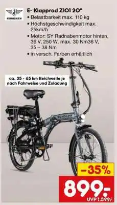 Netto Marken-Discount E- Klapprad Z101 20“ Angebot