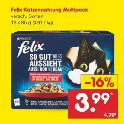 Netto Marken-Discount Felix Katzennahrung Multipack Angebot