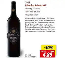 Lidl Primitivo Salento IGP Angebot