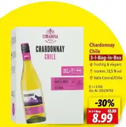 Lidl Chardonnay Chile 3-l-Bag-in-Box Angebot