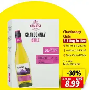 Lidl Chardonnay Chile 3-l-Bag-in-Box Angebot