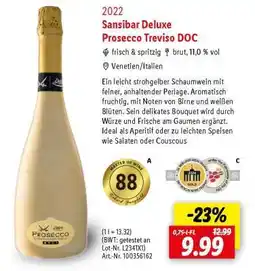 Lidl Sansibar Deluxe Prosecco Treviso DOC Angebot