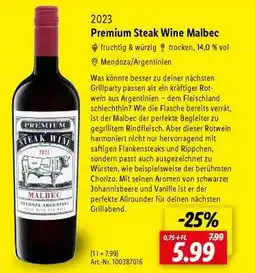 Lidl Premium Steak Wine Malbec Angebot