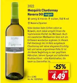Lidl Mezquiriz Chardonnay Navarra DO Angebot