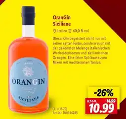Lidl OranGin Siciliane Angebot