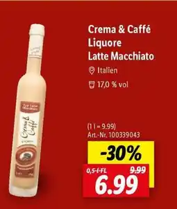 Lidl Crema & Caffé Liquore Latte Macchiato Angebot