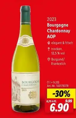 Lidl Bourgogne Chardonnay AOP Angebot