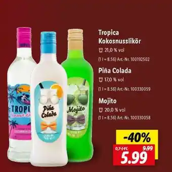 Lidl Tropica Kokosnusslikör Angebot