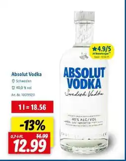 Lidl Absolut Vodka Angebot