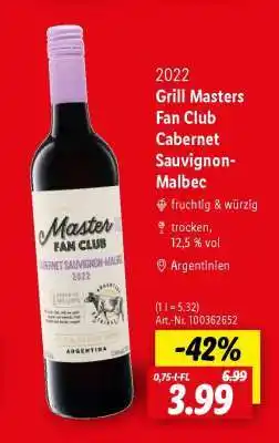 Lidl Grill Masters Fan Club Cabernet Sauvignon-Malbec Angebot